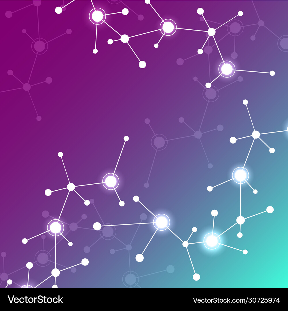 Abstract background molecules connected Royalty Free Vector