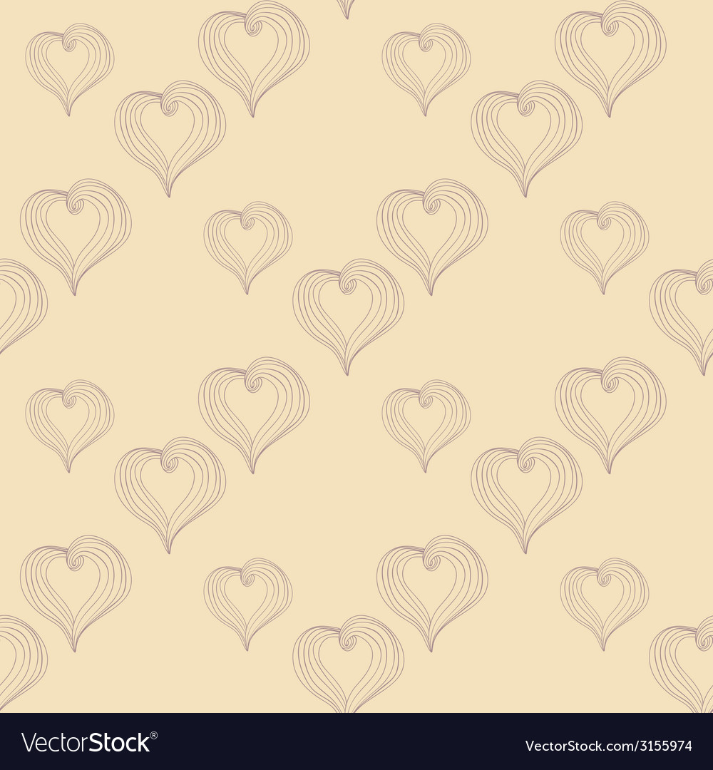 Abstract Hearts on a beige background Royalty Free Vector
