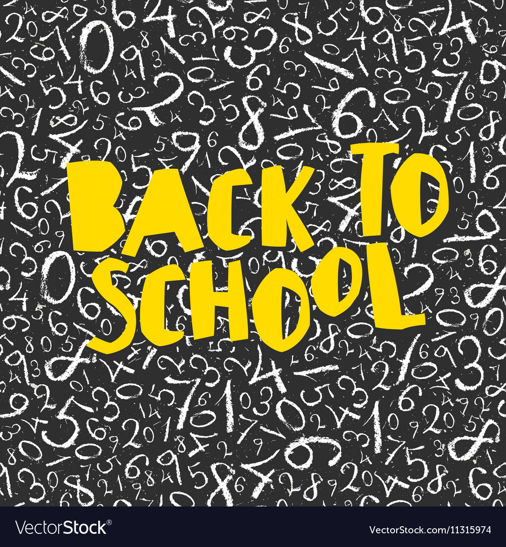 Back to school poster design with numbers pattern