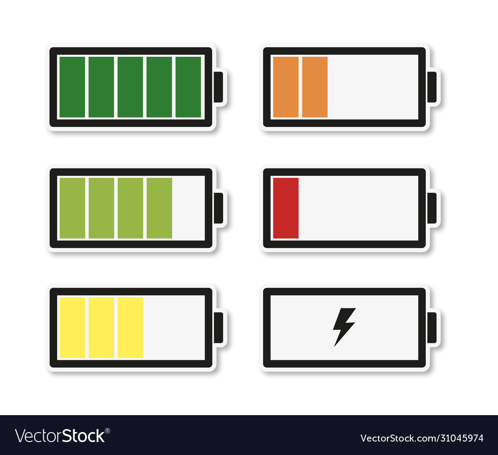 Battery set with different charge levels