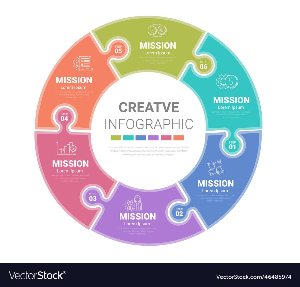 Circle infographics elements design with numbers Vector Image Circle infographics elements design with numbers