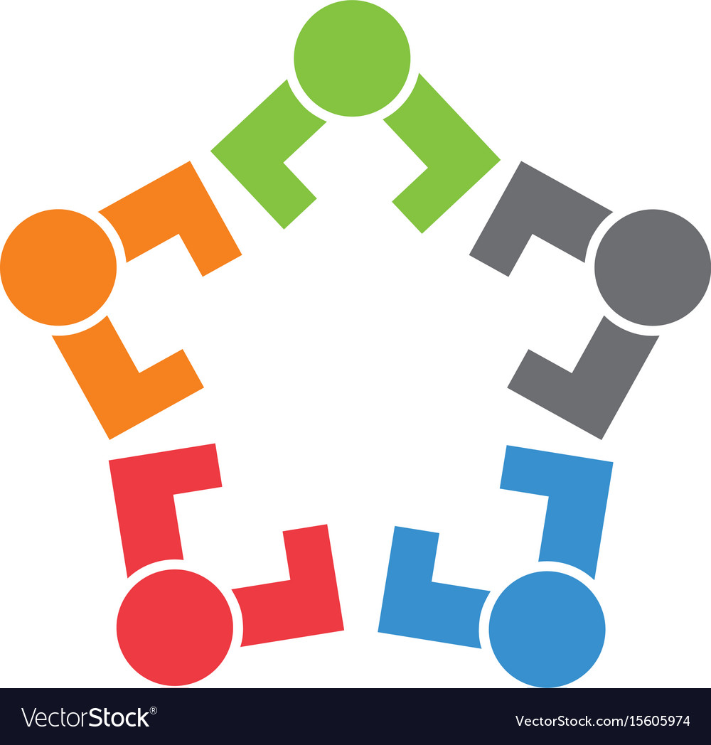 Community network and social icon setlogo icon Vector Image