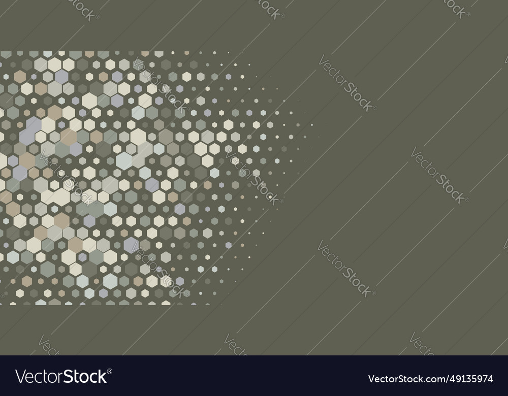 Geometric multi size hexagon with color