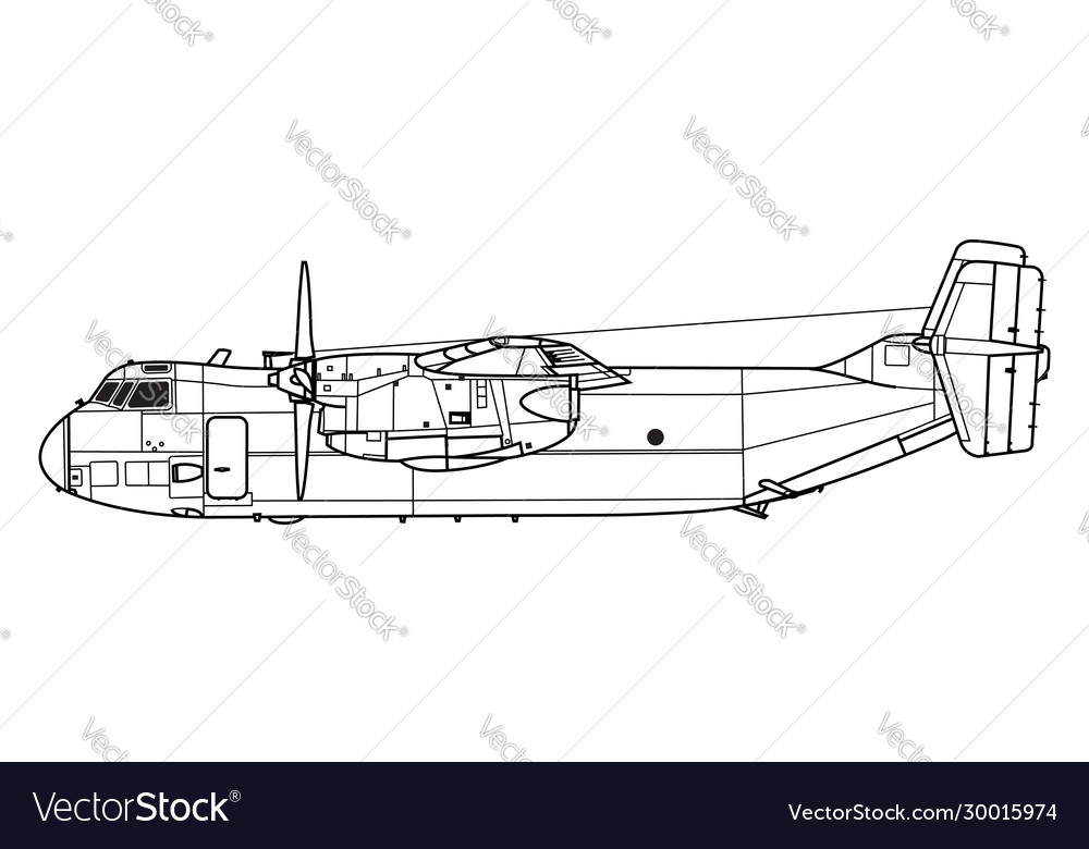 Grumman c-2 greyhound vector image Grumman c-2 greyhound
