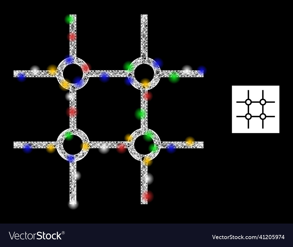 Hatched mesh incomplete square grid icon Vector Image Hatched mesh incomplete square grid icon