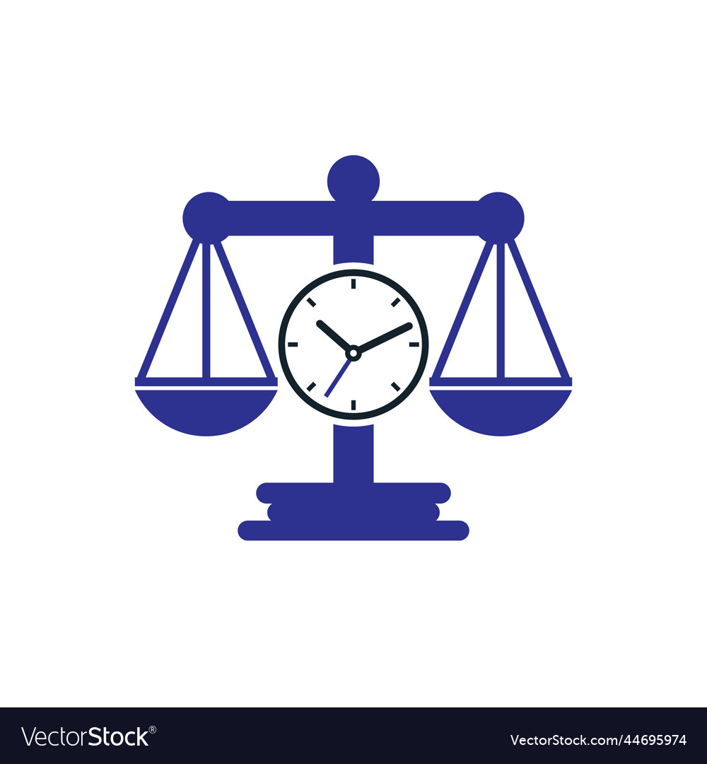 Law time logo design template