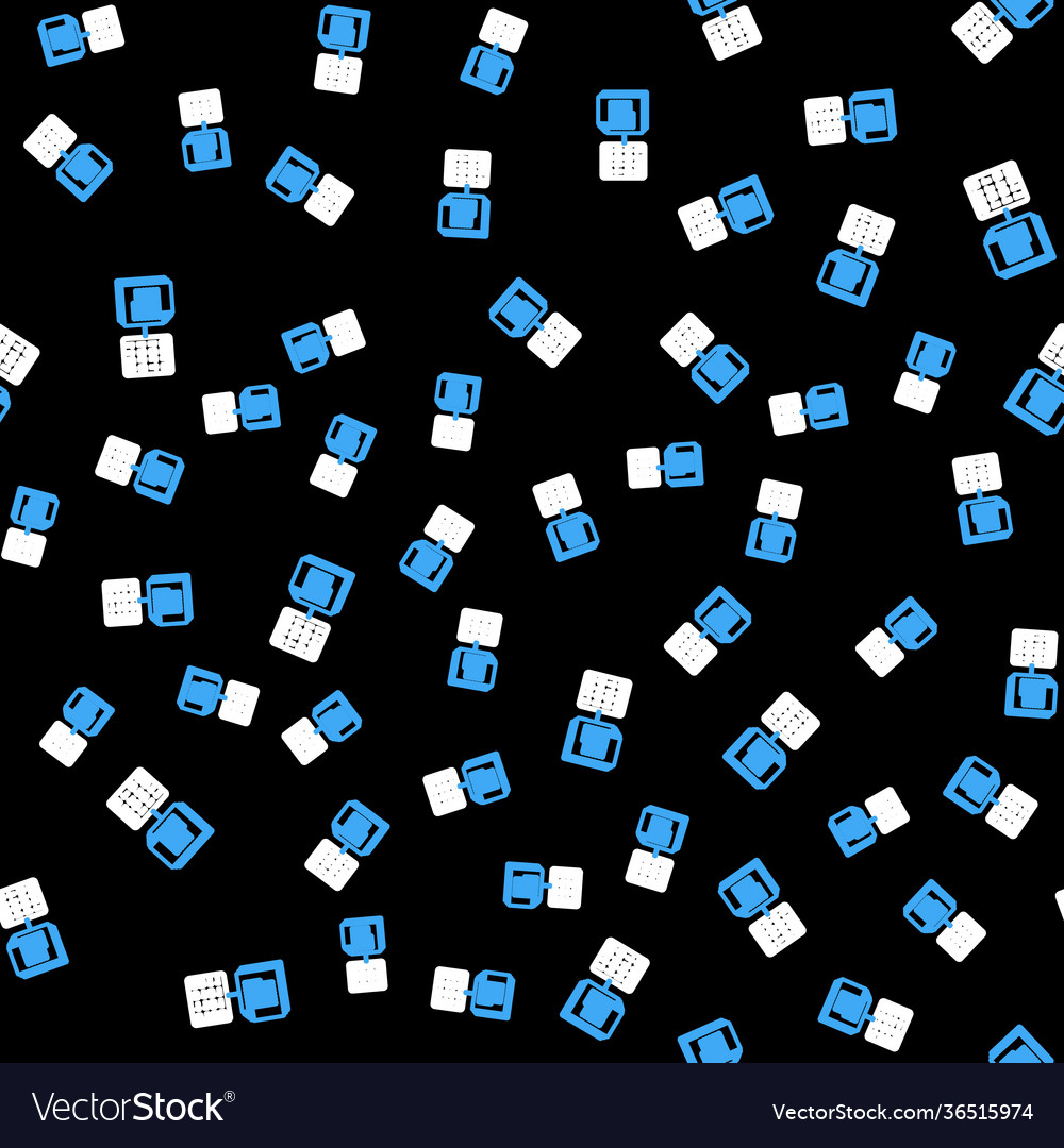 Line smart contract icon isolated seamless pattern