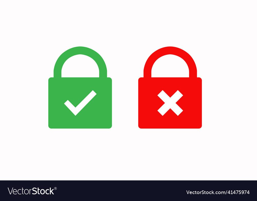 Padlock icon set Royalty Free Vector Image - VectorStock