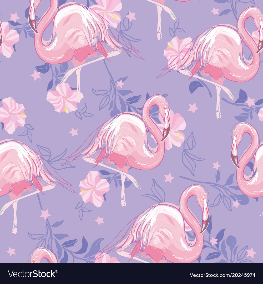 Seamless flamingo pattern