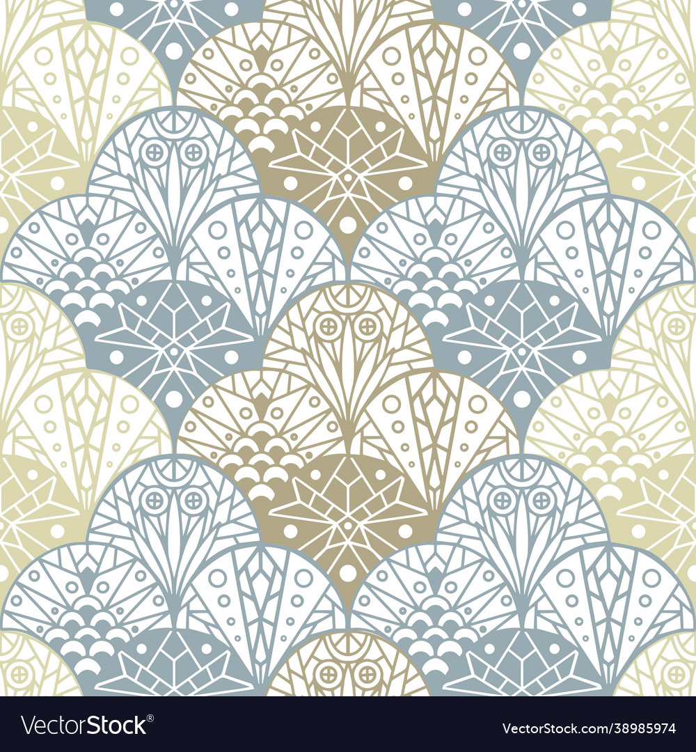 Seamless pattern with abstract geometric