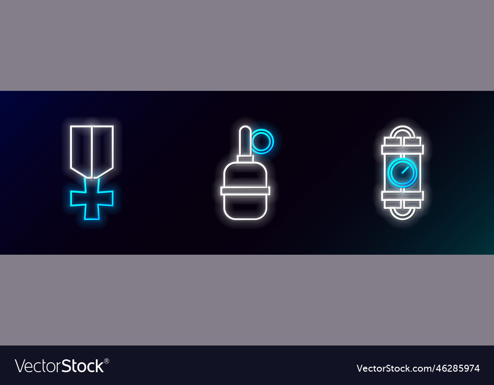 Set line detonate dynamite bomb stick and timer vector image Set line detonate dynamite bomb stick and timer