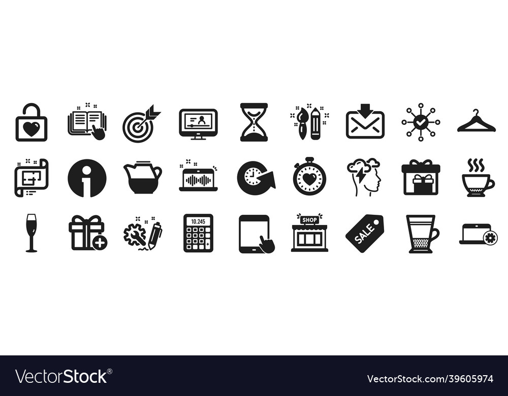 Set of simple icons such as engineering info