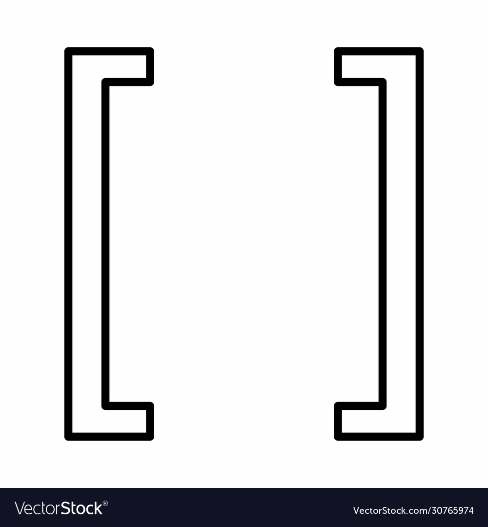 Square bracket icon Royalty Free Vector Image - VectorStock