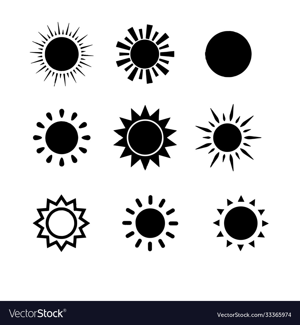 Sun set hand drawn vector image Sun set hand drawn