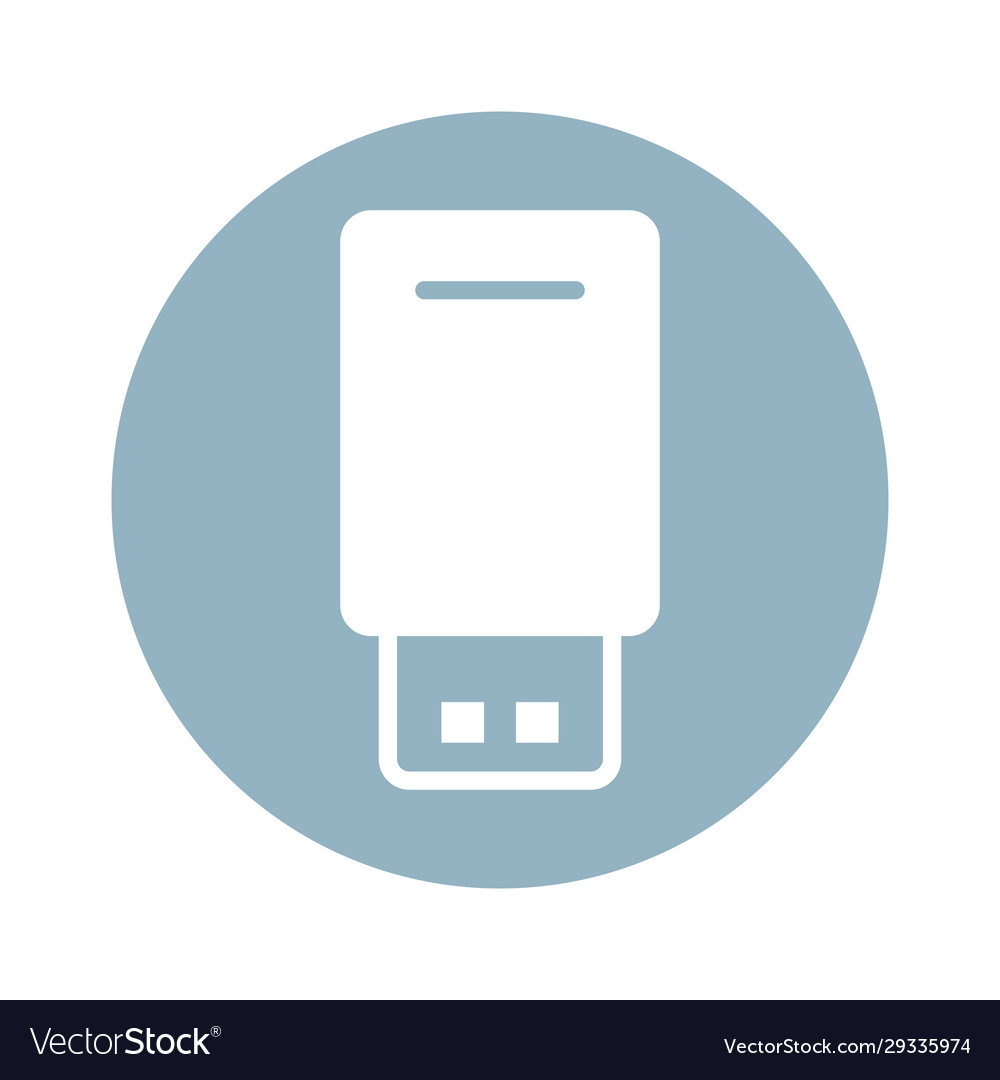 Usb memory flash isolated icon Royalty Free Vector Image