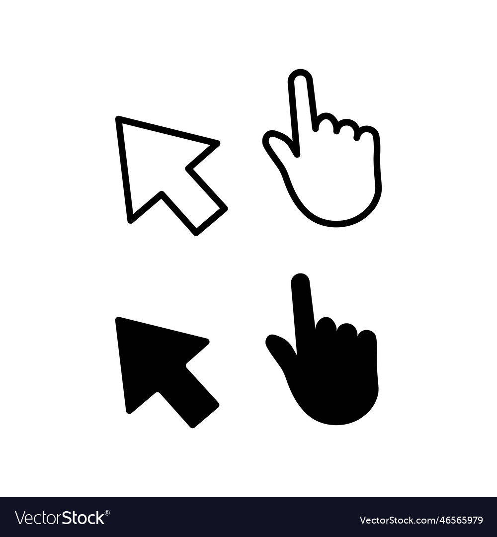 Click icons set on white background