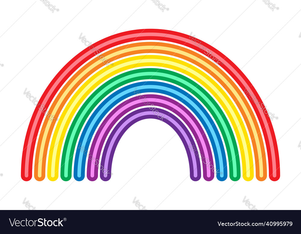 Colorful rainbow arc Royalty Free Vector Image