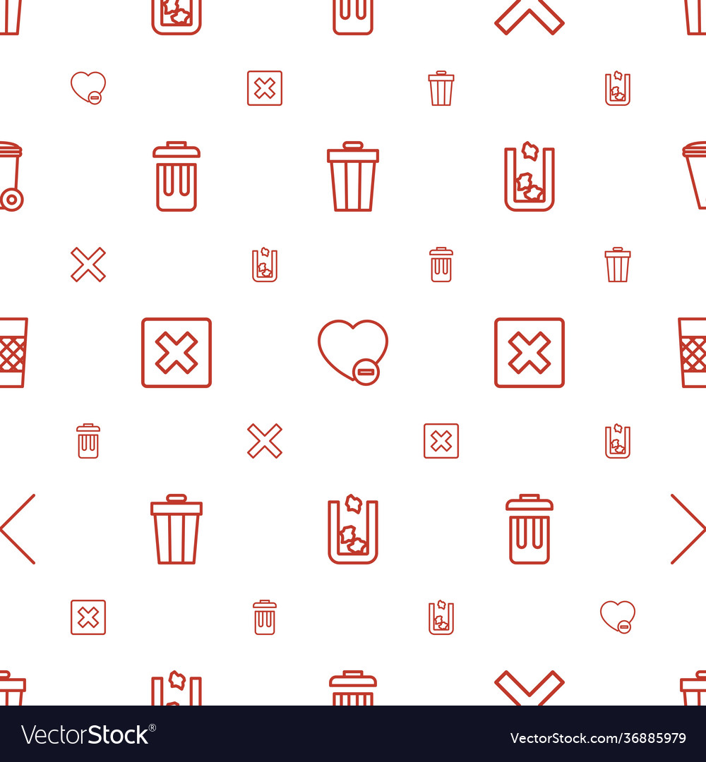 Delete icons pattern seamless white background