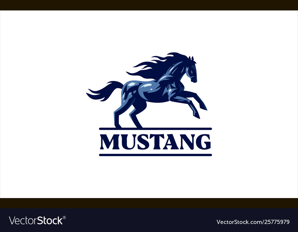 Horse image in classic minimal style Royalty Free Vector