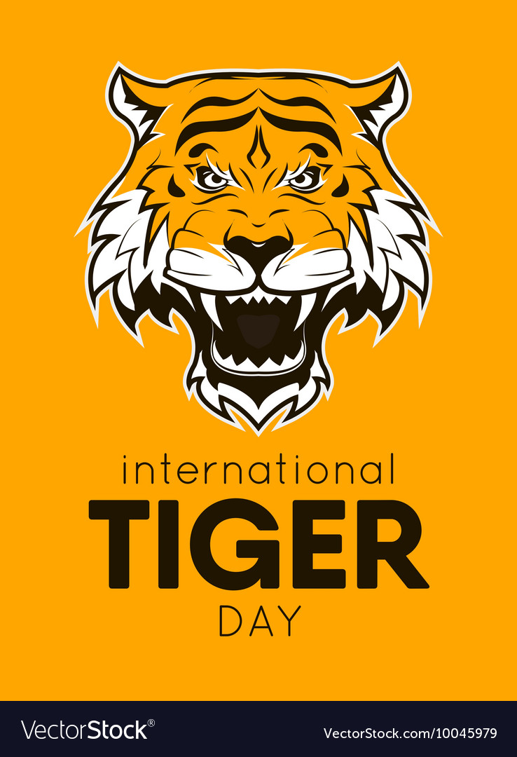 International tiger day poster template