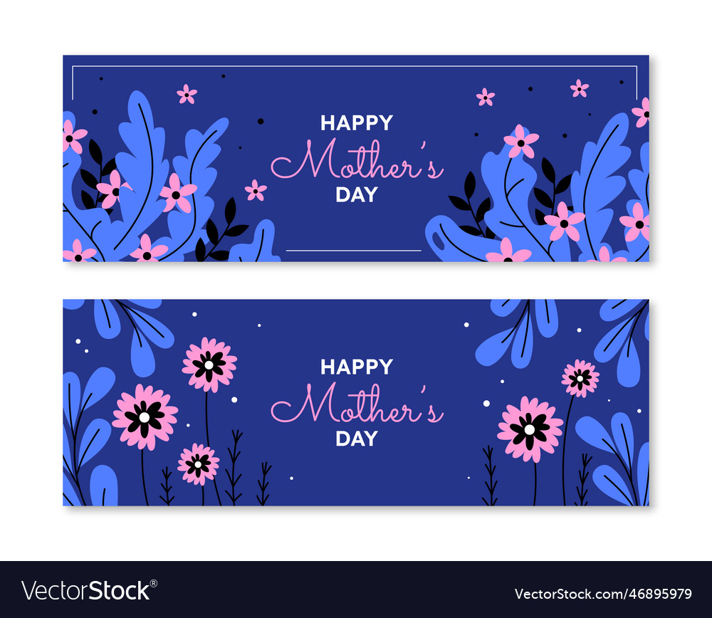 Mothers day banners set Royalty Free Vector Image Mothers day banners set Royalty Free Vector Image