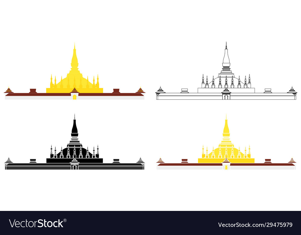Phra that luang temple in front view