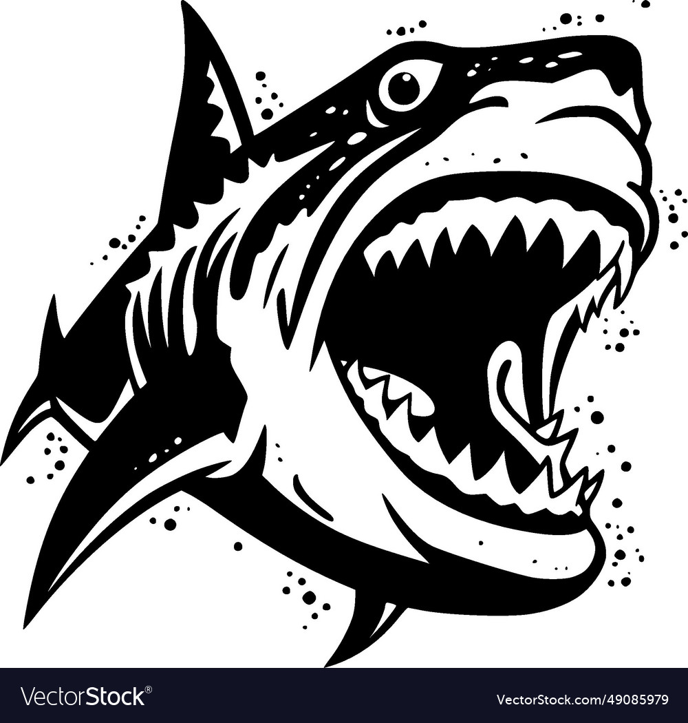 Shark - minimalist and flat logo