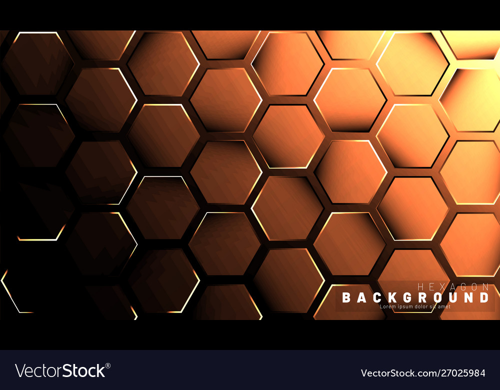 Abstract hexagon gradient colorful light pattern