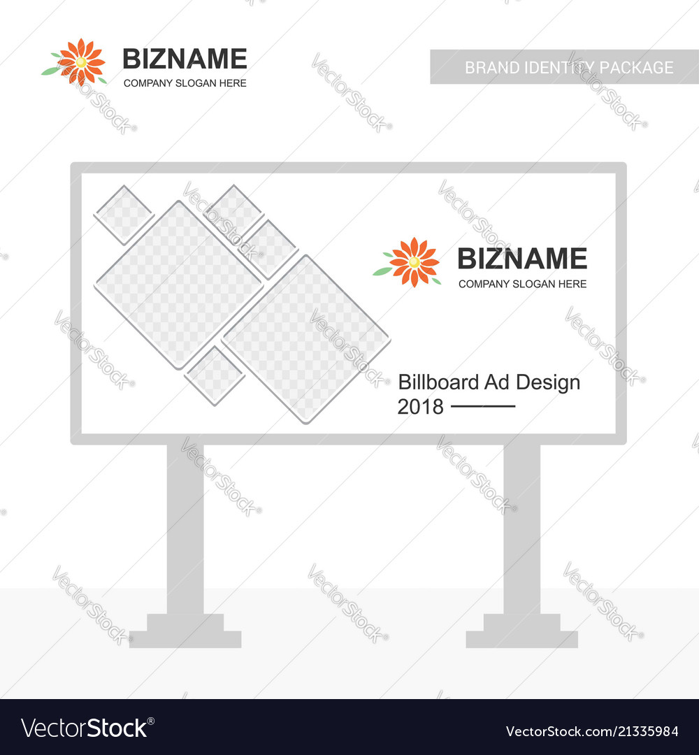 Company bill board design also with flower logo