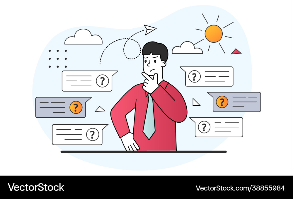 Decision making concept Royalty Free Vector Image