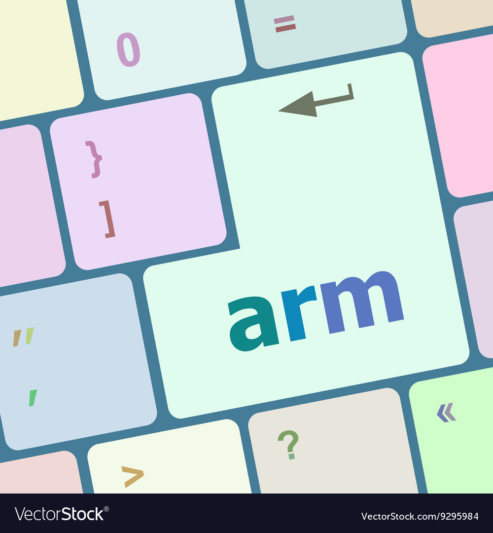 Keyboard with enter button arm word
