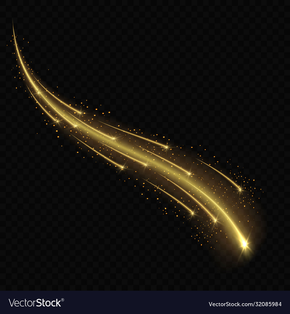 Meteor or comet on transparent background vector image Meteor or comet on transparent background