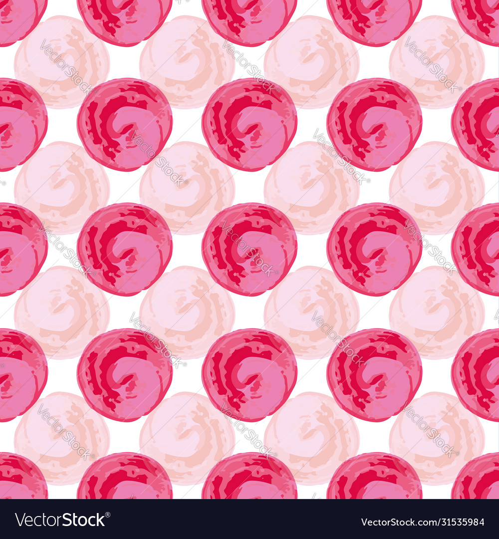 Pink hand paint dots repeat pattern print Vector Image Pink hand paint dots repeat pattern print