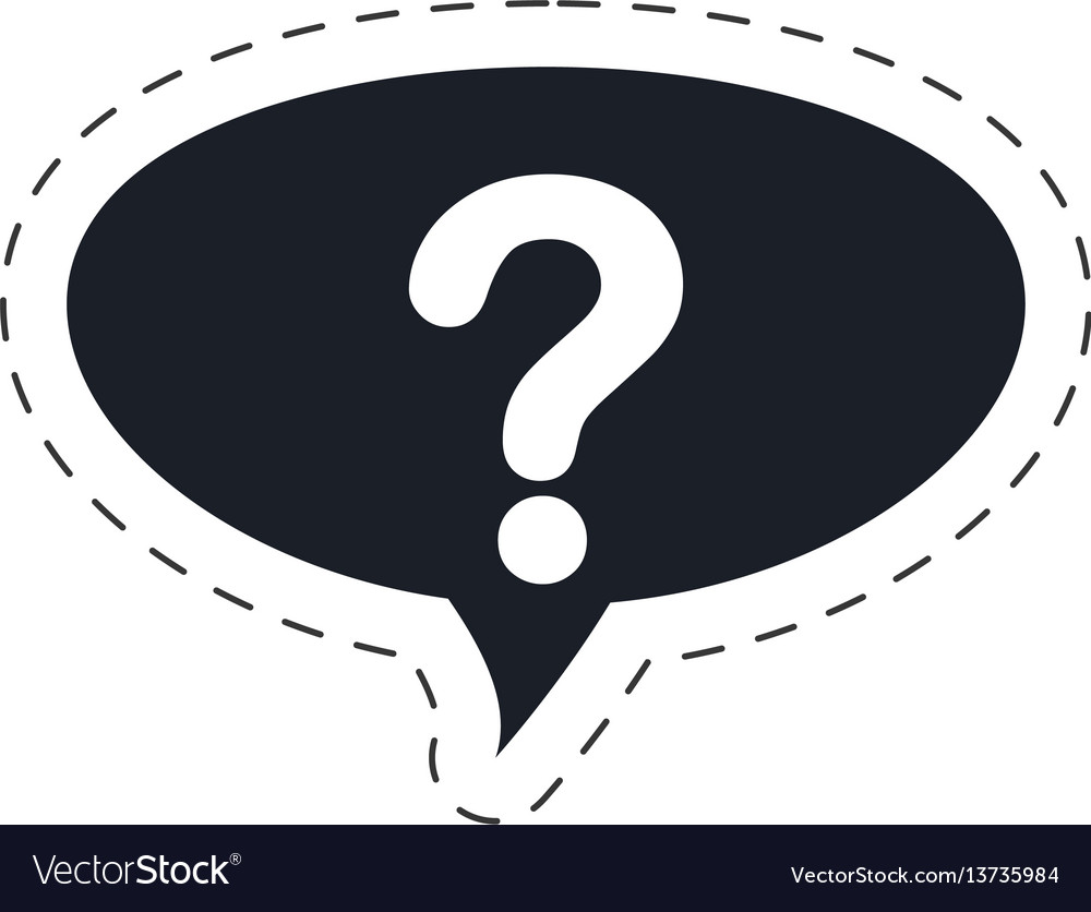 Question mark bubble speech image