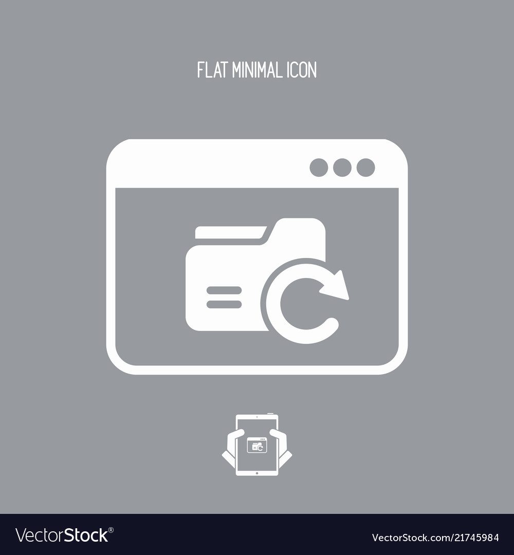 Refresh data window - flat minimal icon