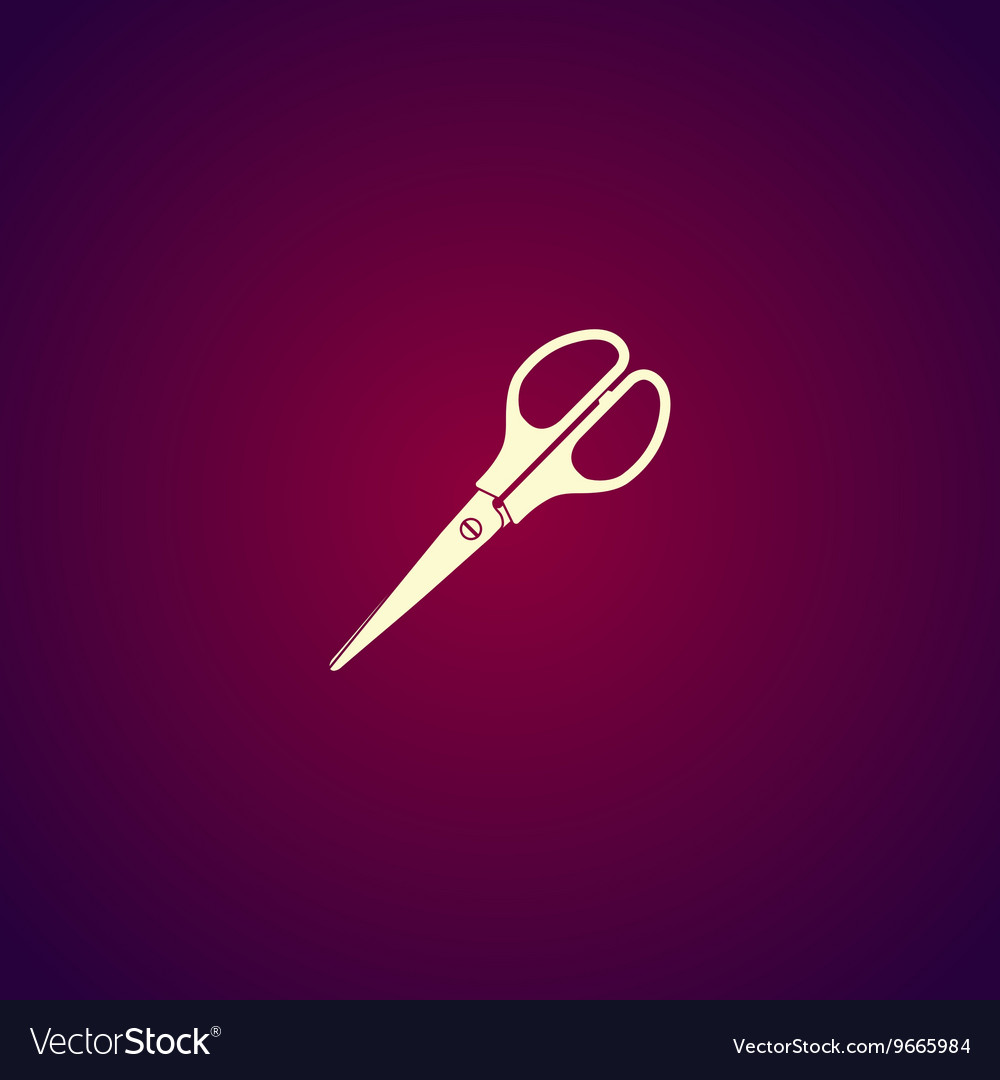 Scissors icon flat design style