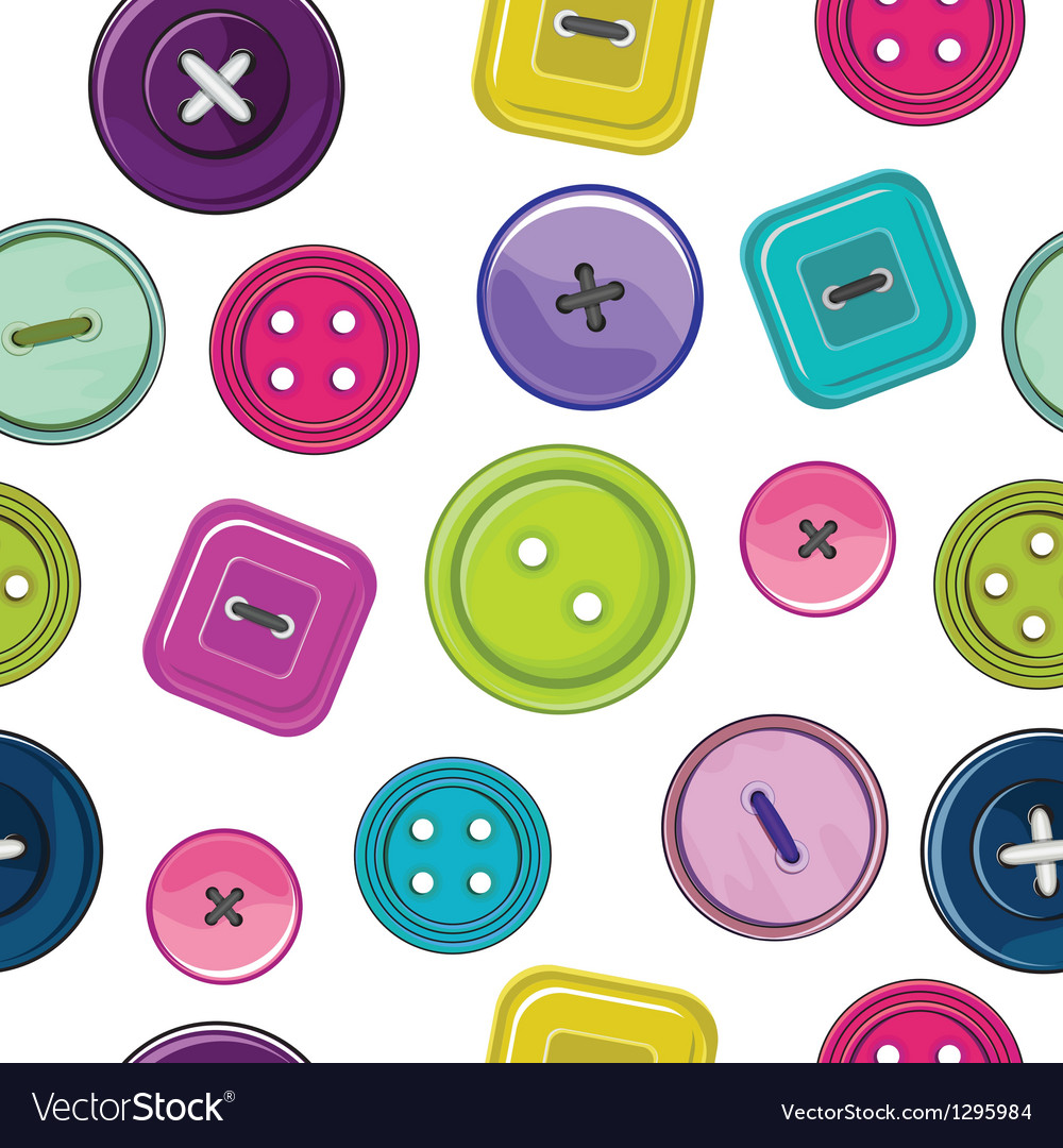 Seamless pattern with buttons Royalty Free Vector Image