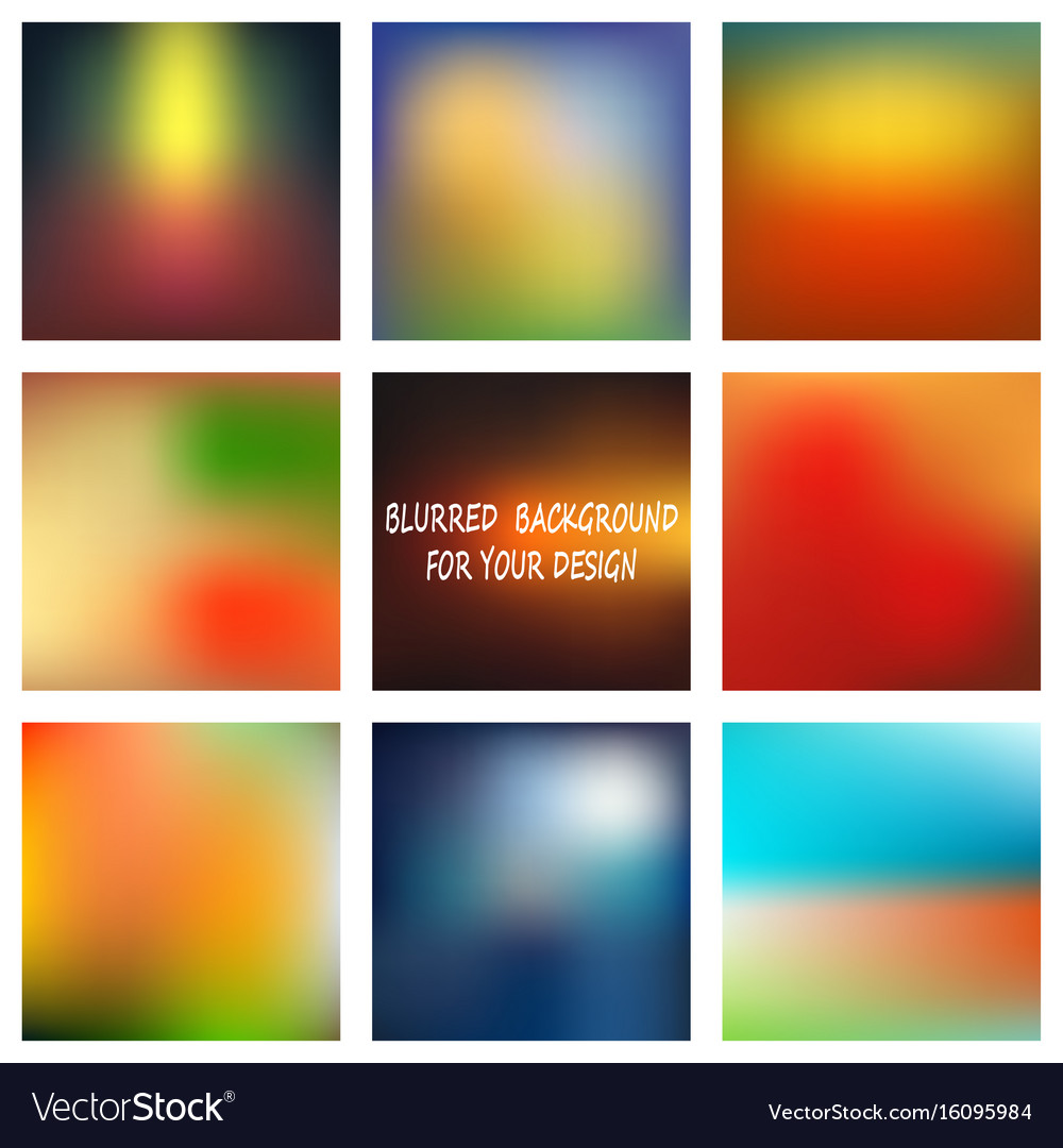Set of abstract colorful blurred backgrounds