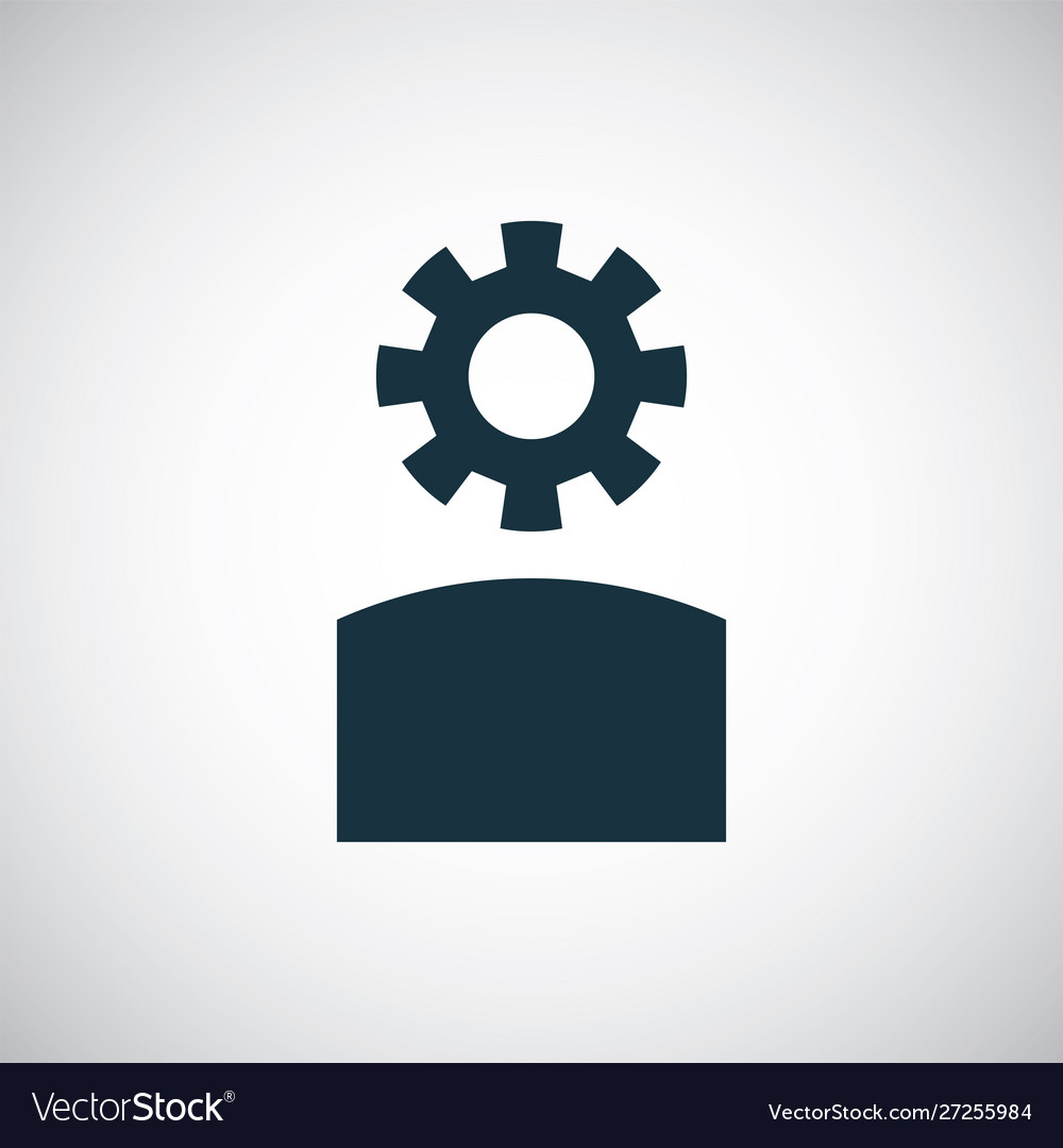 Setting gear head icon for web and ui on white