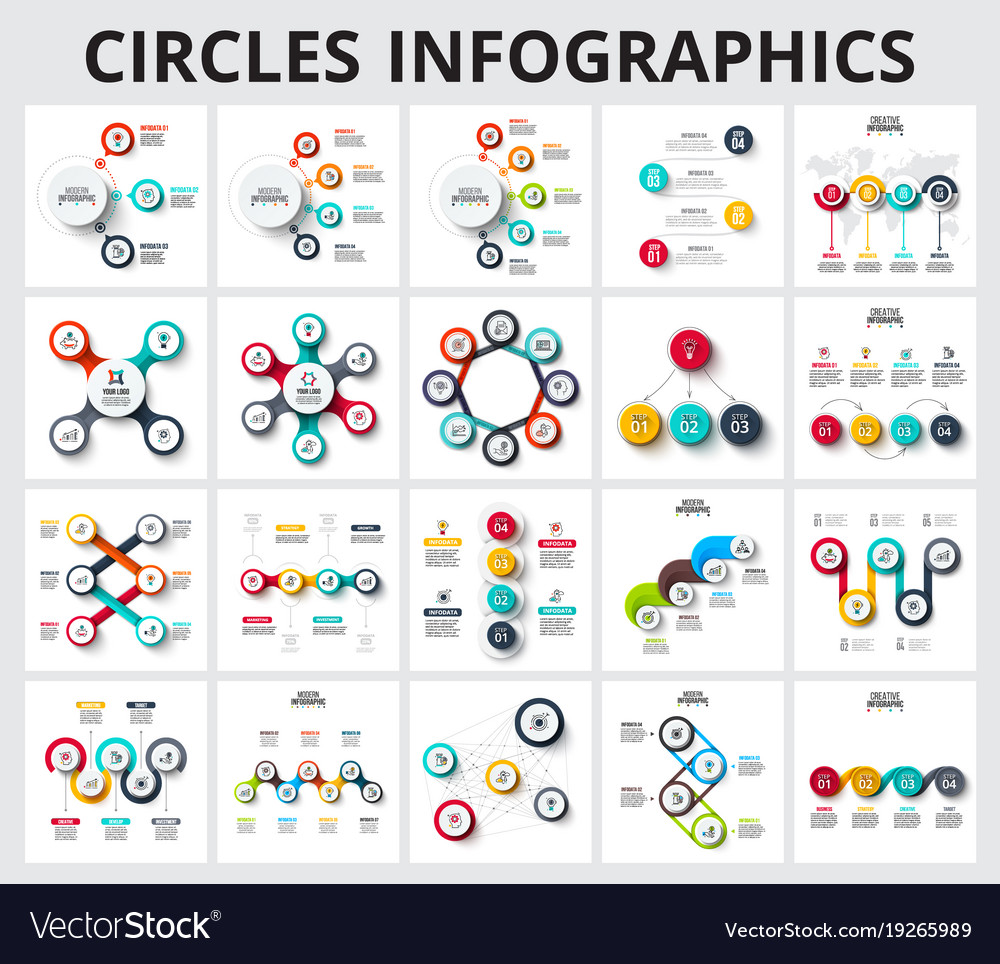 Abstract infographics number options template