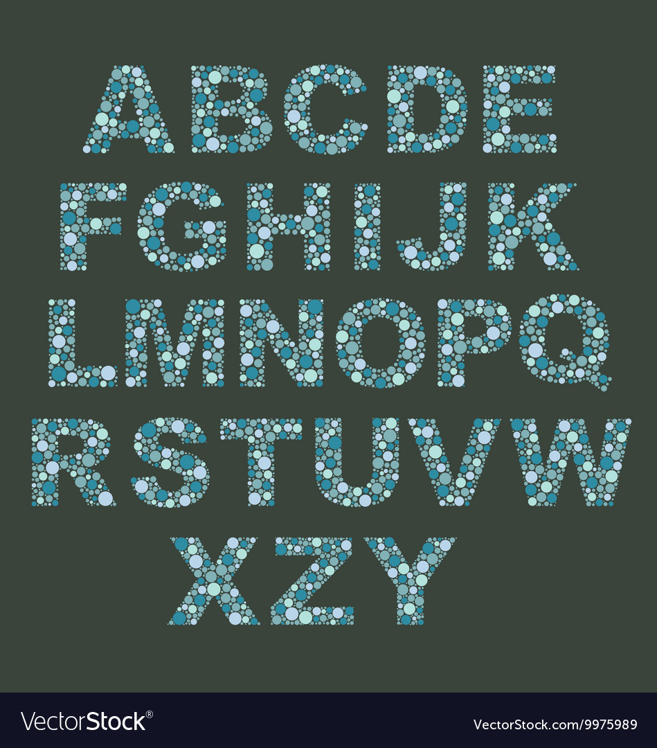 Alphabet with dots