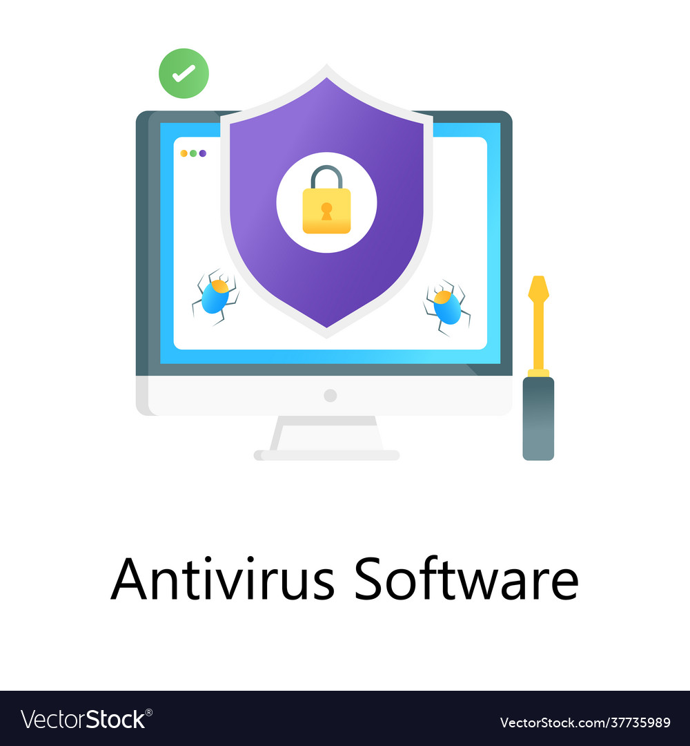 Antivirus software Royalty Free Vector Image - VectorStock