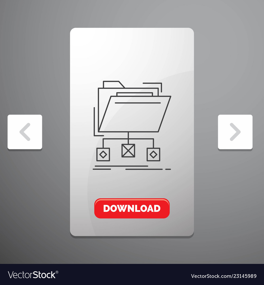 Backup von Dateien Ordner Netzwerkzeile Symbol vector image Backup von Dateien Ordner Netzwerkzeile Symbol