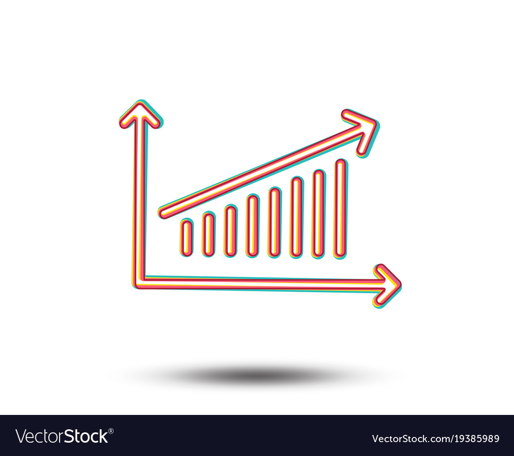 Chart line icon report graph sign