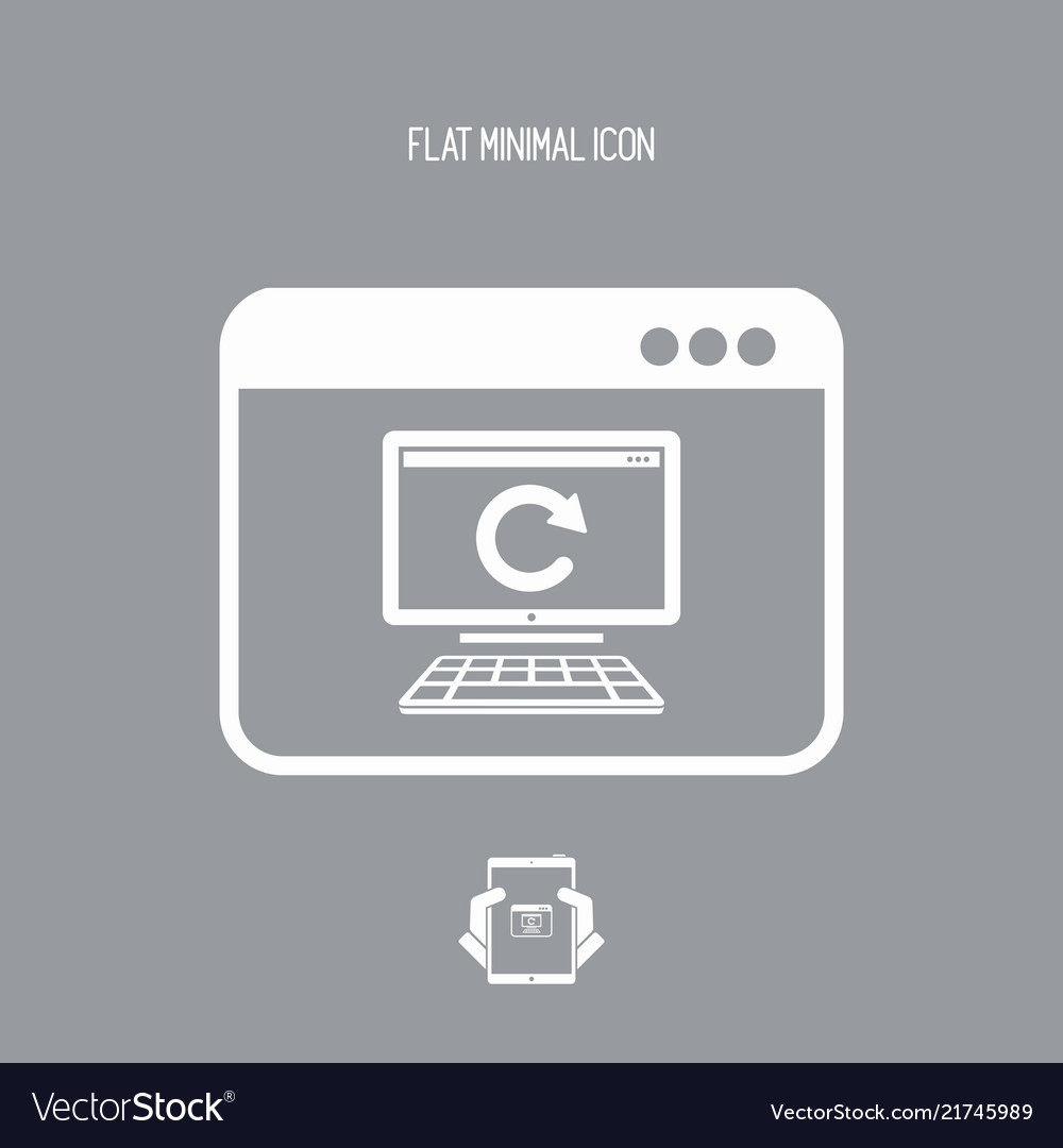 Computer updates - flat minimal icon