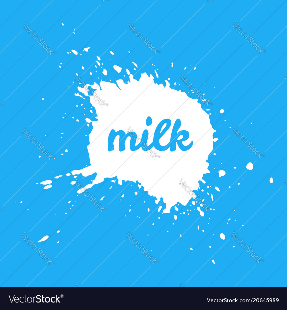 Dairy milk splash label Royalty Free Vector Image