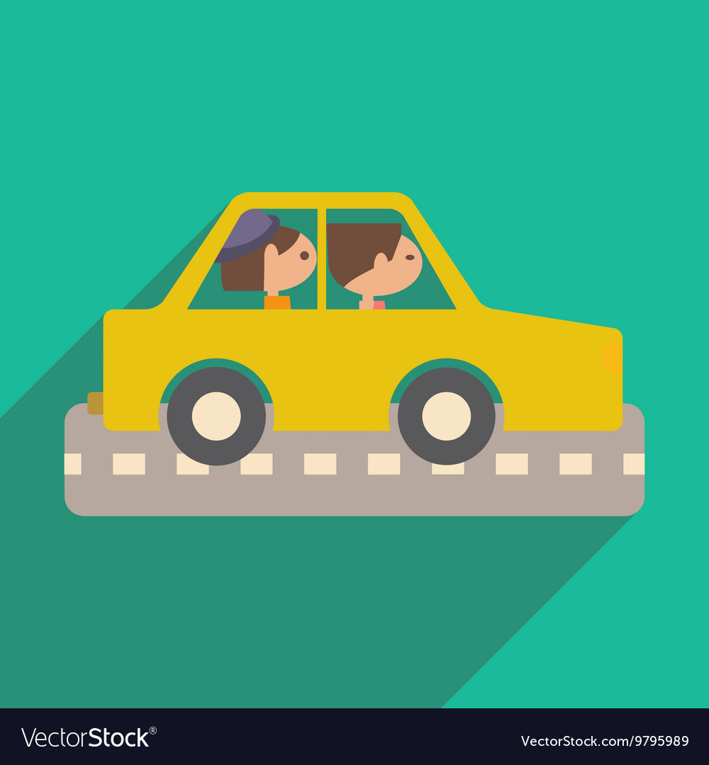 Flat with shadow icon and mobile application