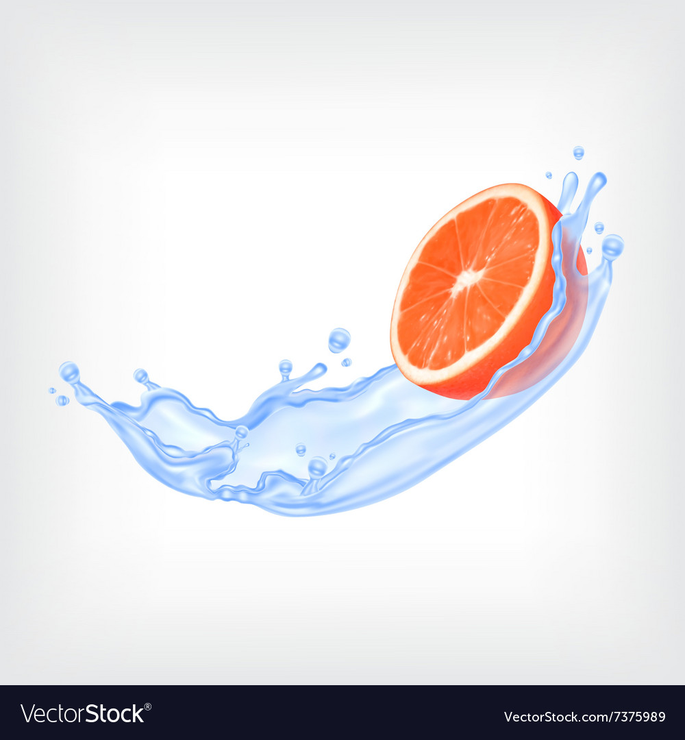 Grapefruit with water