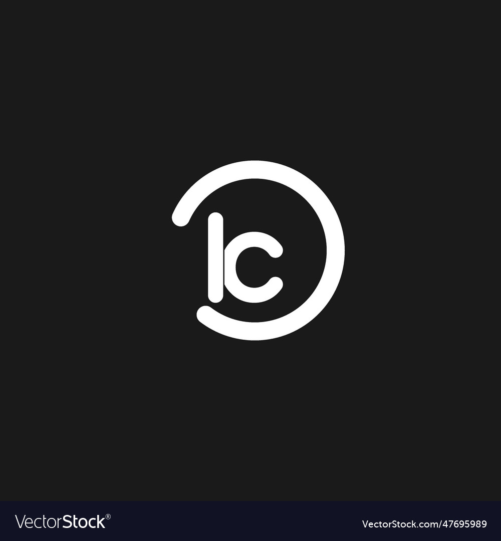 Initials lc logo monogram with simple circles