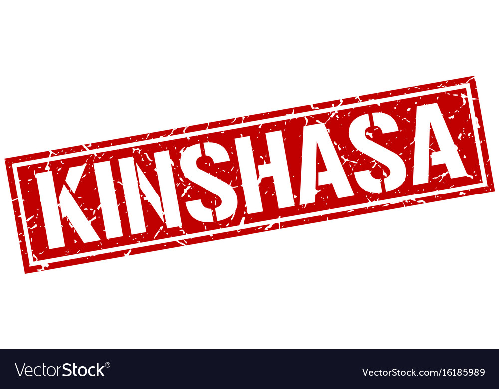 Kinshasa red square stamp